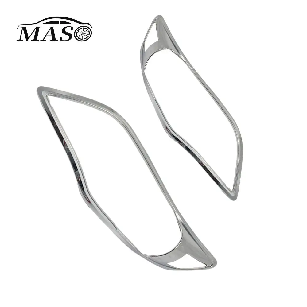 

2pcs Chrome Car Headlight Frame Cover Housing Decoration Stickers for Toyota Corolla 2011 2012 2013 Car Lamp Ring Cover