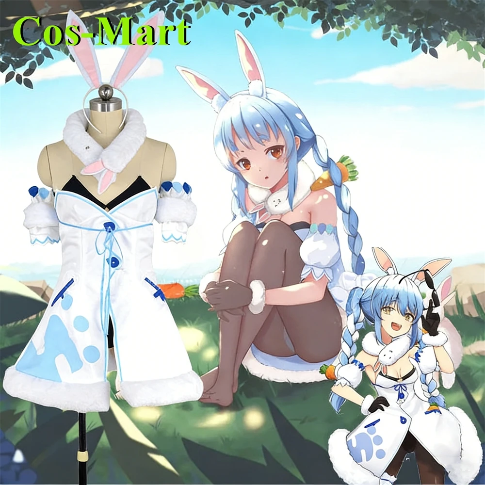 Disfraz de Cosplay de Usada Pekora, Youtuber Virtual de Cos-Mart, Vestido Informal de Conejita VTB, Ropa de Juego de Rol para Mujer, Halloween