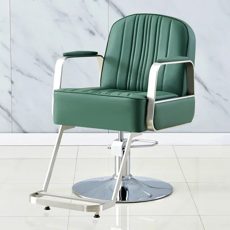 

Reclining Chair Hairdresser Cut Hair Pink Vintage Barber Pump Salon Chairs Professionals Home Office Massage Stylist Siege
