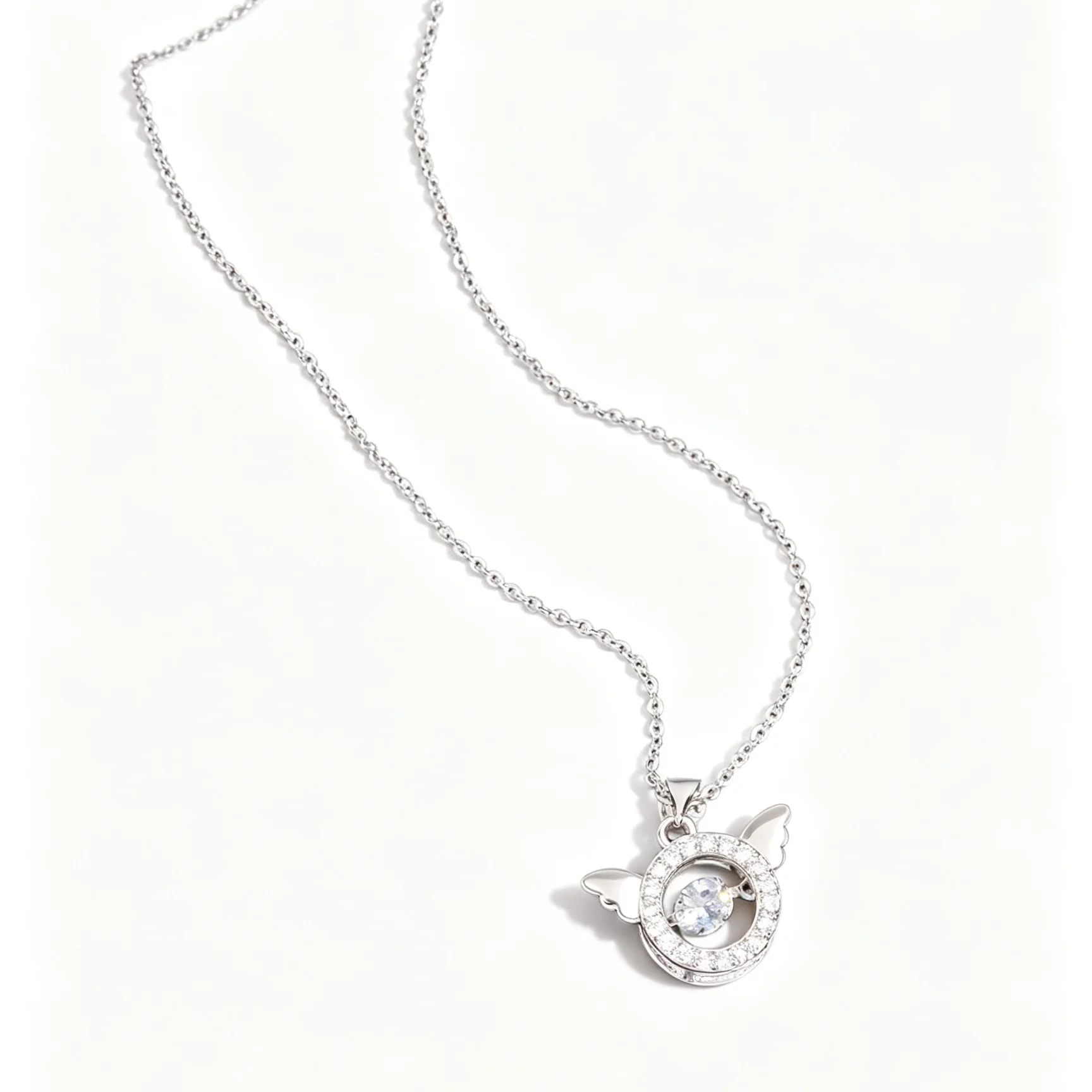 High-End Versatile Angel Wings Dynamic Necklace for Women, Ins-Style Niche Minimalist Clavicle Chain Trendy Neck Chain