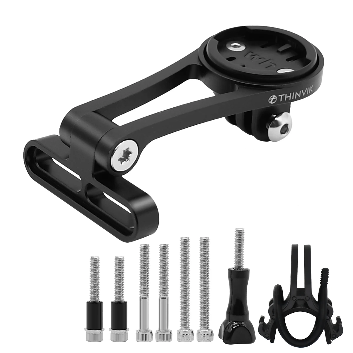 Saurka Out-Front Bike Computer Mount Adjustable Angle Gopro Combo Mount for Wahoo Mini Wahoo Elemnt & Elemnt Bolt,Elemnt Roam