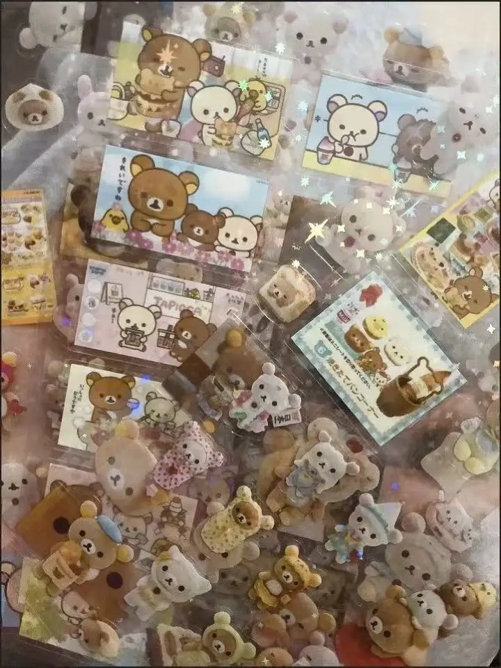 5 قطع من ملصقات الدب المريحة الكرتونية اللطيفة، ملصقات زجاجات المياه كاواي للأطفال والمراهقين، ملصقات فينيل مقاومة للماء، كمبيوتر محمول جمالي #2