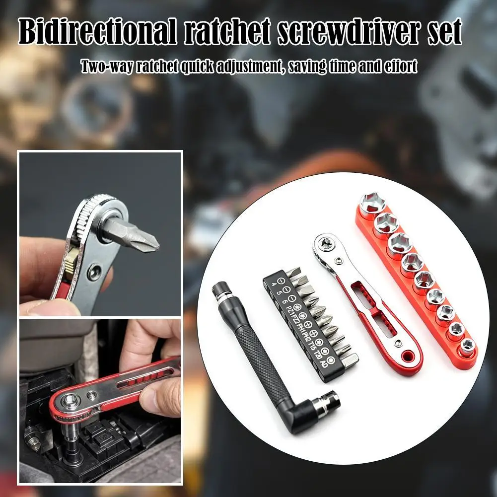 Right Angle Bidirectional Ratchet Screwdriver Socket Set Right DIY Multifunctional Hand Tool Wrenches Repair Tool For Home 2026