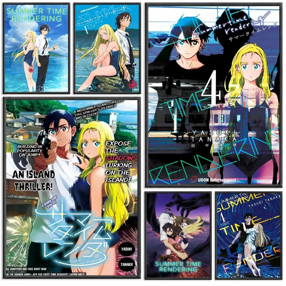 Anime S-summer Time Renderings Poster Modern PP Paper Wall Decorative for Cafe Office Bar Home Wall Decor Gift