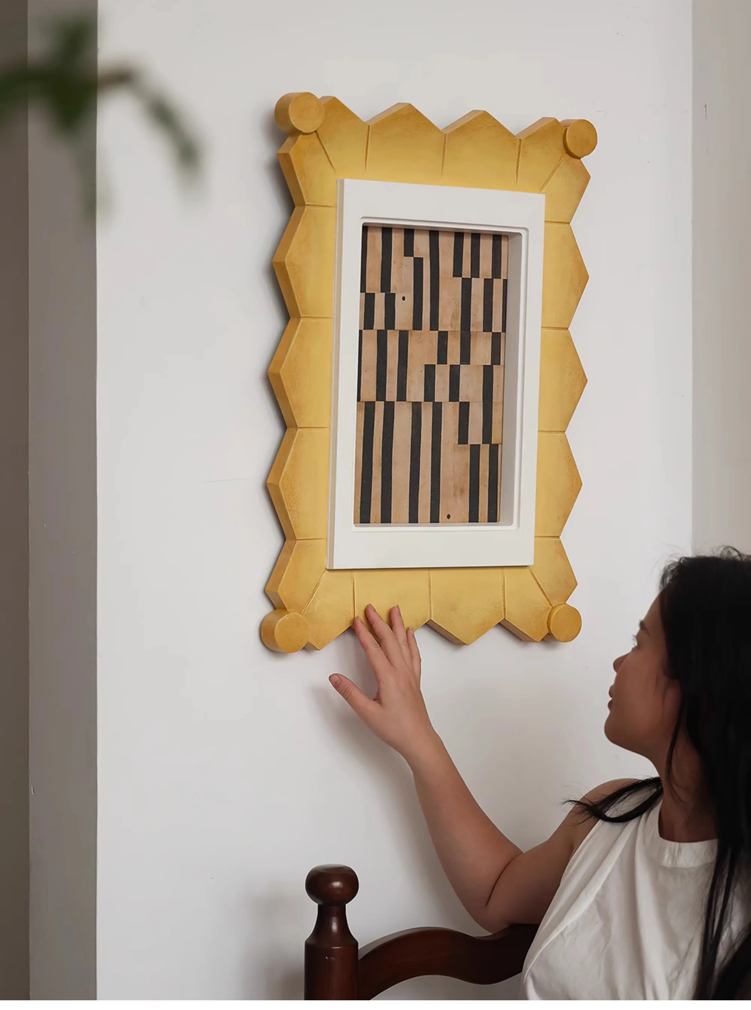 

* Абстрактная живопись в древнем стиле в трехмерной декоративной картине гостиной во французском стиле