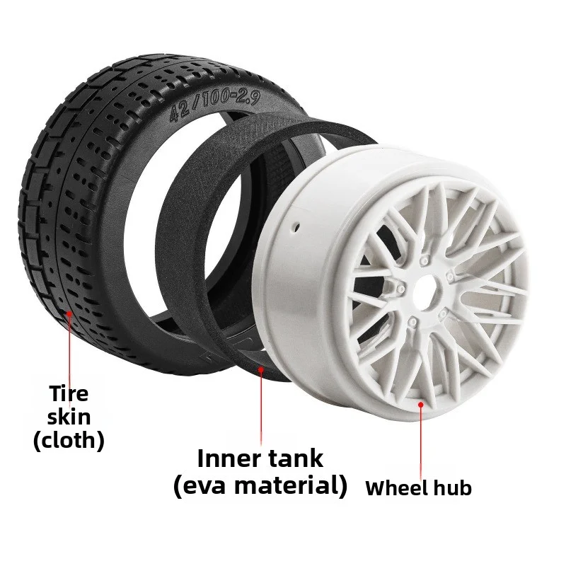 Pneus RC hexagonaux de 17mm, 102 × 44mm, pour infraction Arrma 1/7/félonie/sans limite, pneus de mise à niveau à haute adhérence (durable et rapide), 4 pièces