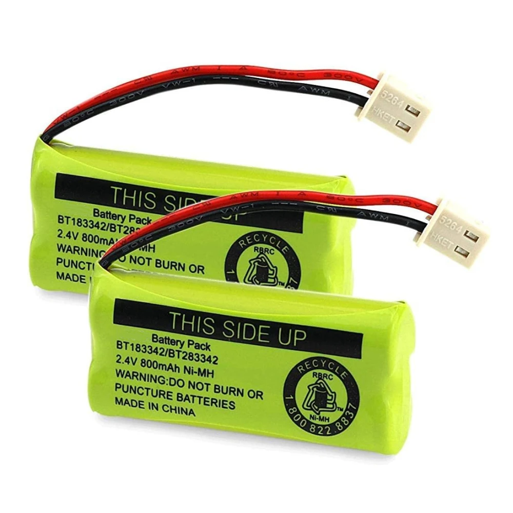 BT183342/BT283342 2.4V 800mAh Ni-MH BT166342/BT266342 BT162342/BT262342 Rechargeable Cordless Phone Battery CS6709 CS6609 CS6509