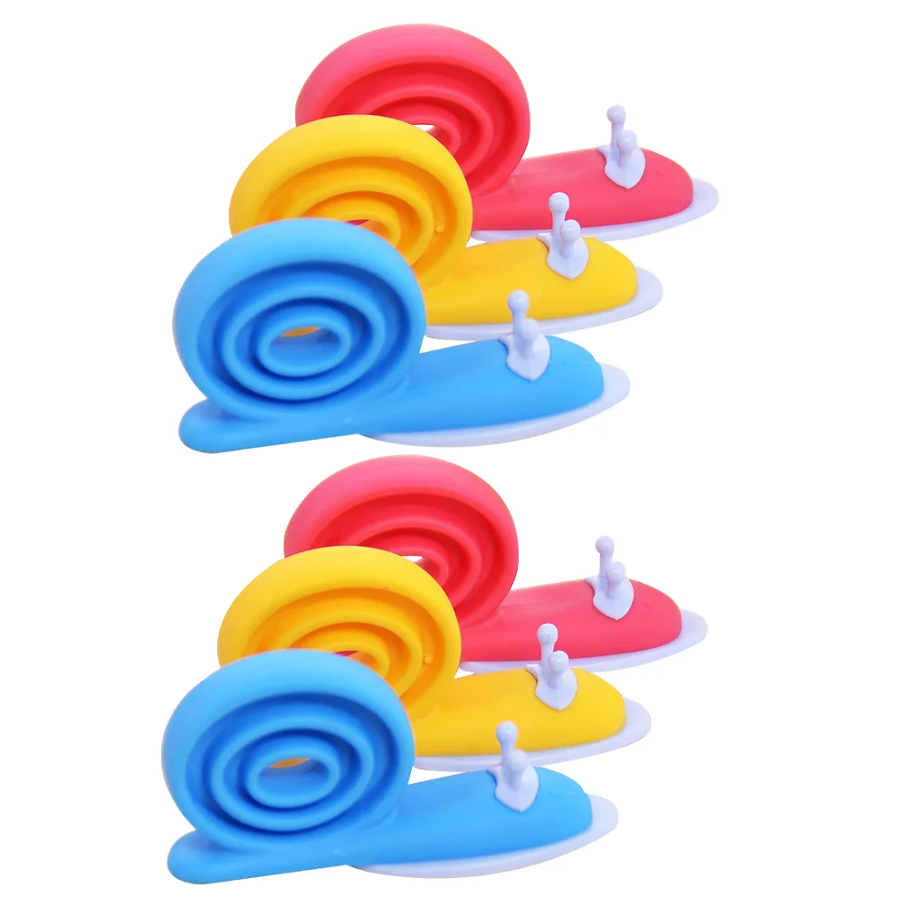 

6pcs Snail Shaped Stopper Cartoon Animal Design Windproof Door Decorative Doorstop Prevent Slamming Durability