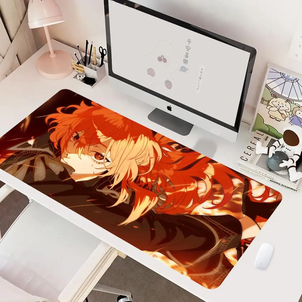 

Genshin Impact Diluc Mouse Pad Mouse Pad Gaming XXL 800x400mm Home Popular HD Mousepad Keyboard Pad Non-Slip Office Carpet mouse