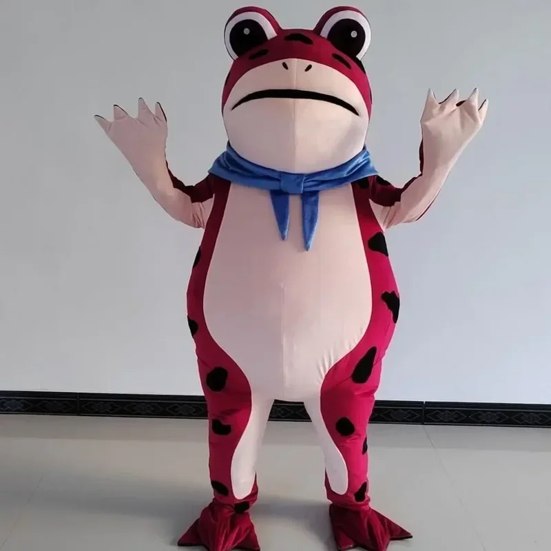 Simbok Lustiges Frosch-Puppenkostüm, Propaganda-Maskottchen, Cartoon-Anime-Kleidung für Halloween-Osterpartys für Erwachsene