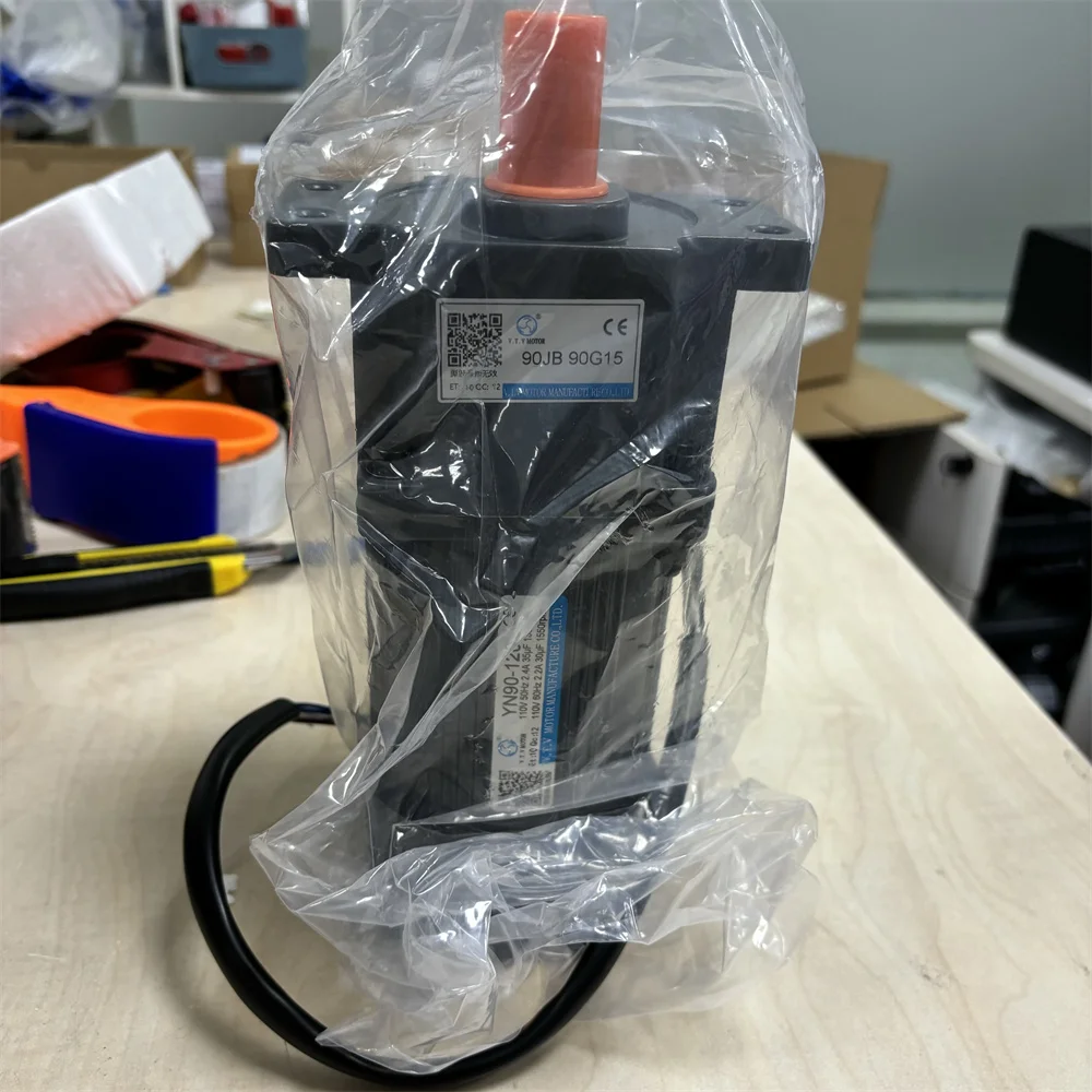 Motor de engrenagem CA de 90 mm Motor alinhado de velocidade ajustável 110V 120W YN90-120 90JB90G15 com orelhas