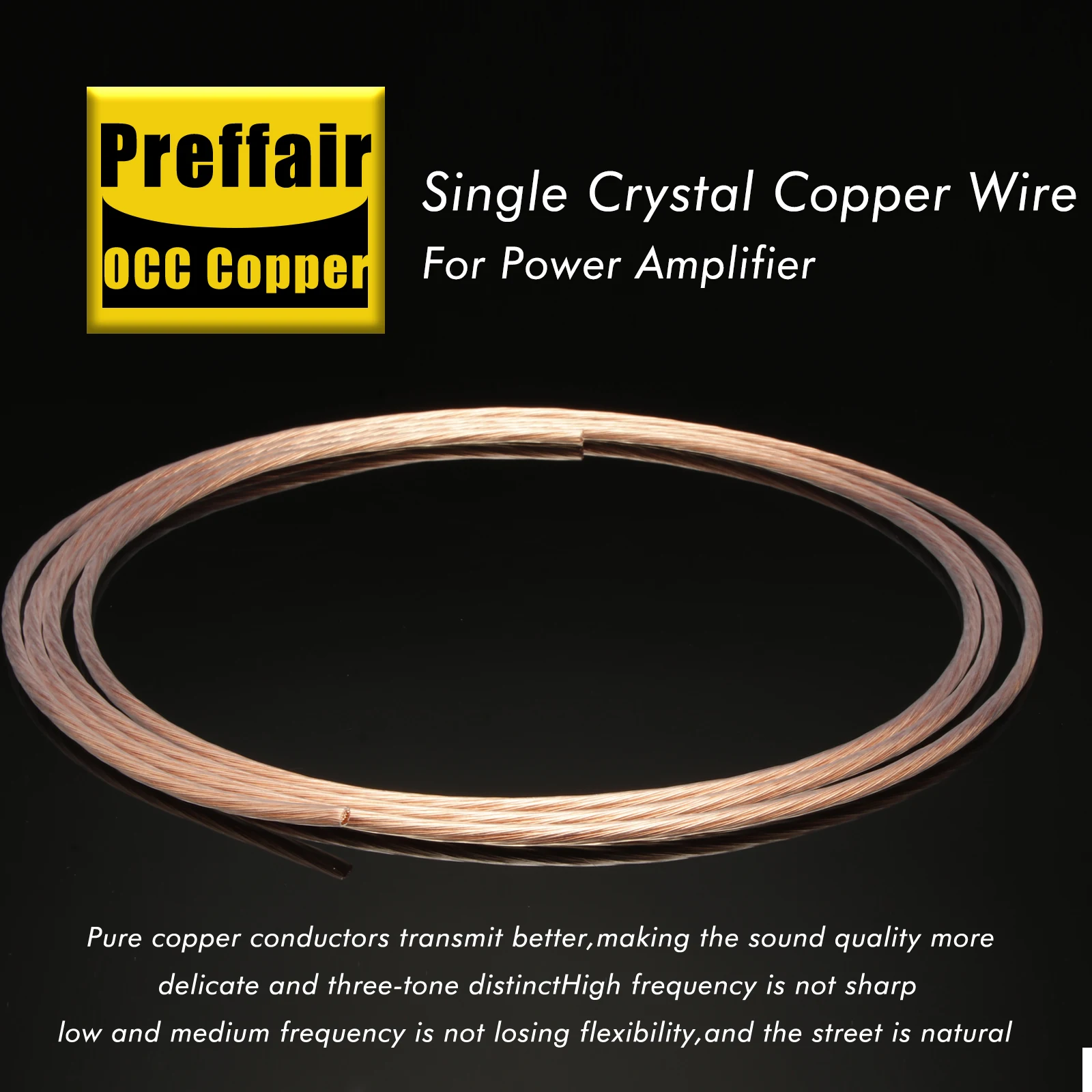 Hifi audio 8N OCC pure copper Bulk cable DIY Handmade Wire 2/4 square For Power Amplifier Hifi Upgrade Wire