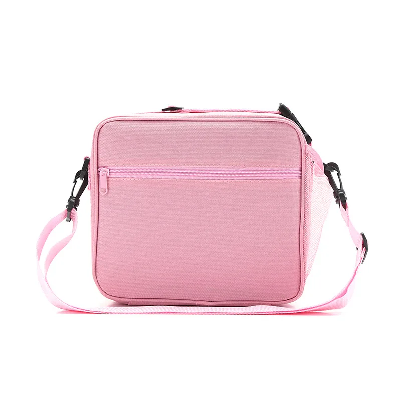 Borse Bento per il pranzo dei bambini color arcobaleno Love Borsa a tracolla quadrata per ragazze portatile carina dei cartoni animati Borse semplici e casual per bambini