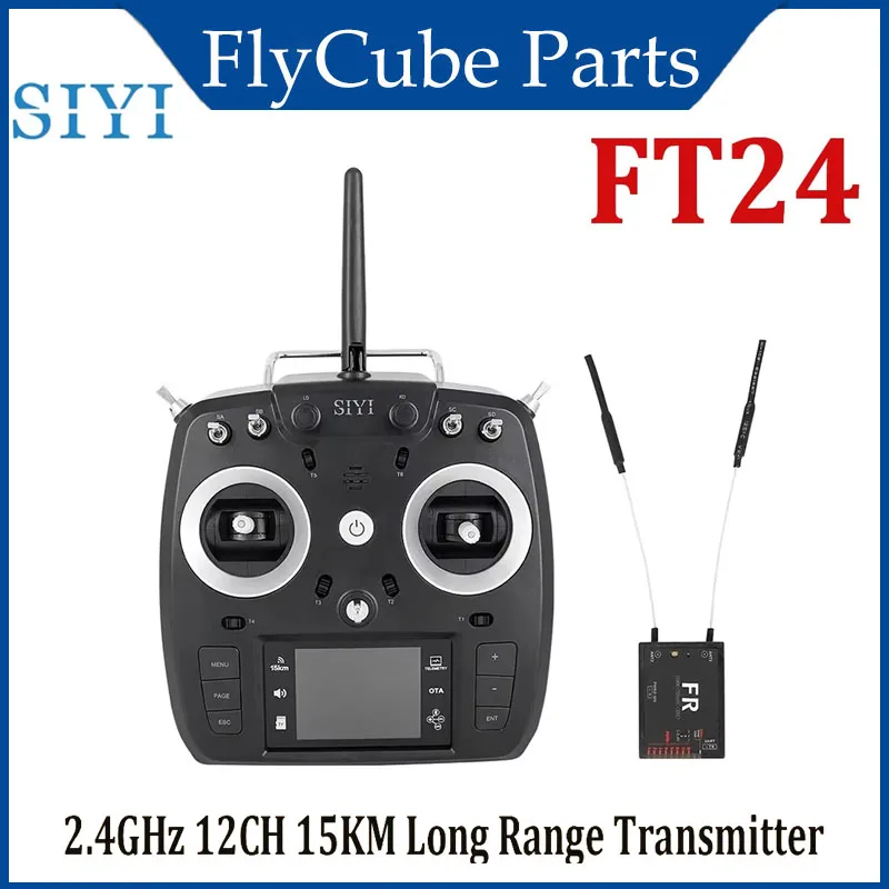 SIYI FT24 2,4 ГГц 12-канальный передатчик дальнего действия 15 км с мини-приемником FR/FR OTA для внешней многопротокольной радиочастотной системы R9M/TBS RC