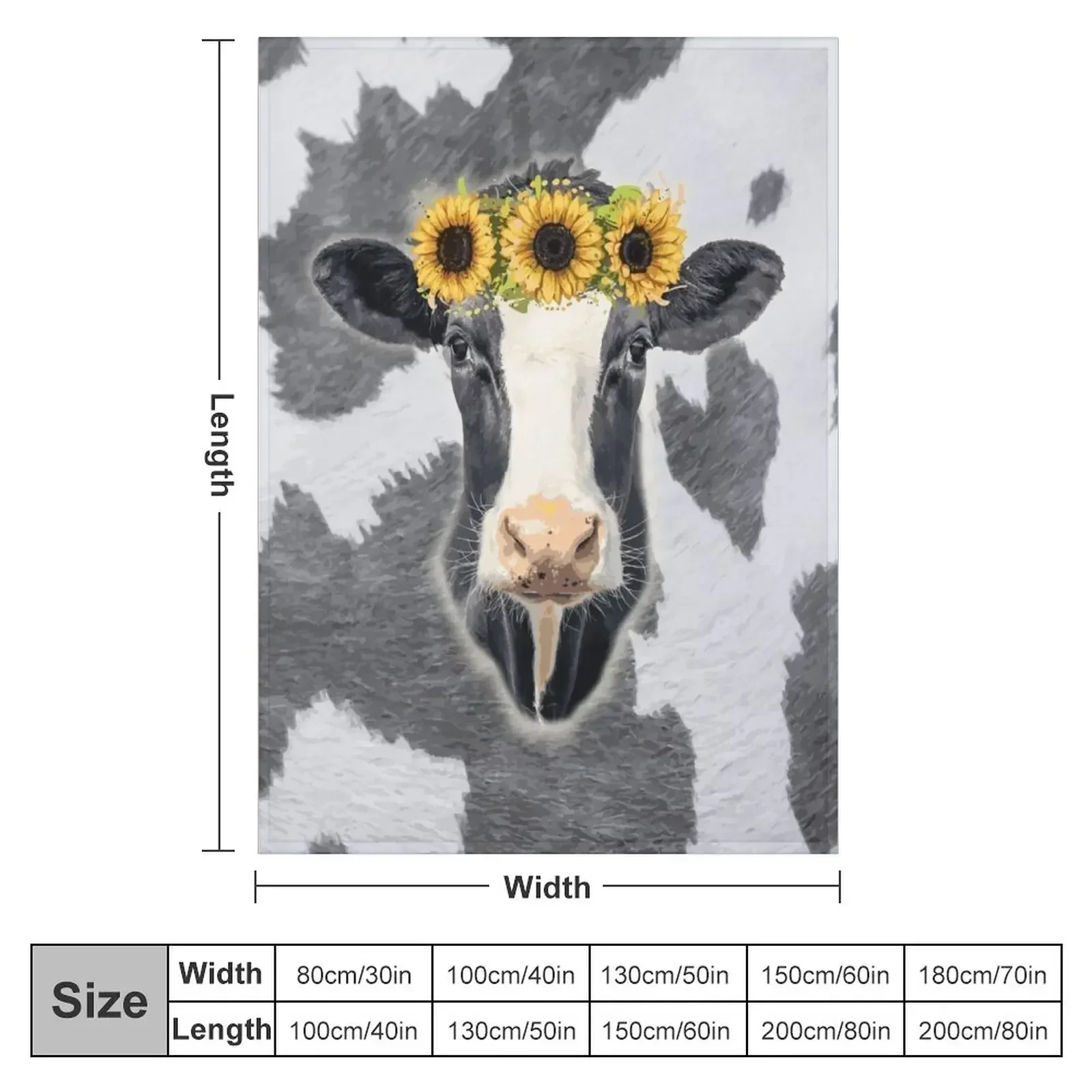 Milk Cow Crown Throw Blanket Blankets For Bed funny gift Blankets