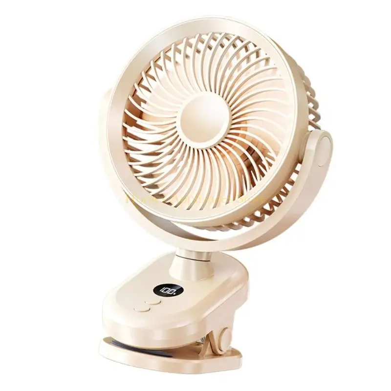 D0AB Digital Display Desktop Night Light вентилятор 360 градусов Регулируемый клип