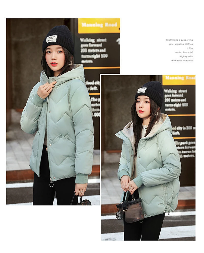 2025 Cappotti invernali da donna Cappotto da giacca basic alla moda confortevole Cappotto da donna Parka lungo casual con cappuccio invernale in piumino di cotone da donna