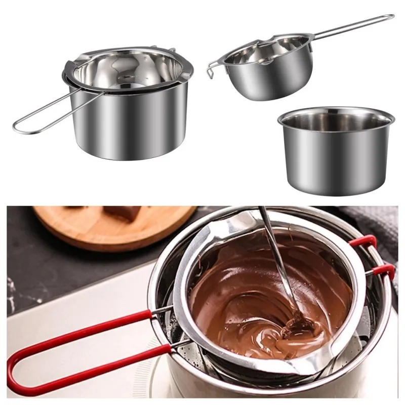 Stainless Steel Wax Melting Pot for  Handle Heating Non-stick Scented Candle Soap Chocolate Butter Handmade Soap Tool