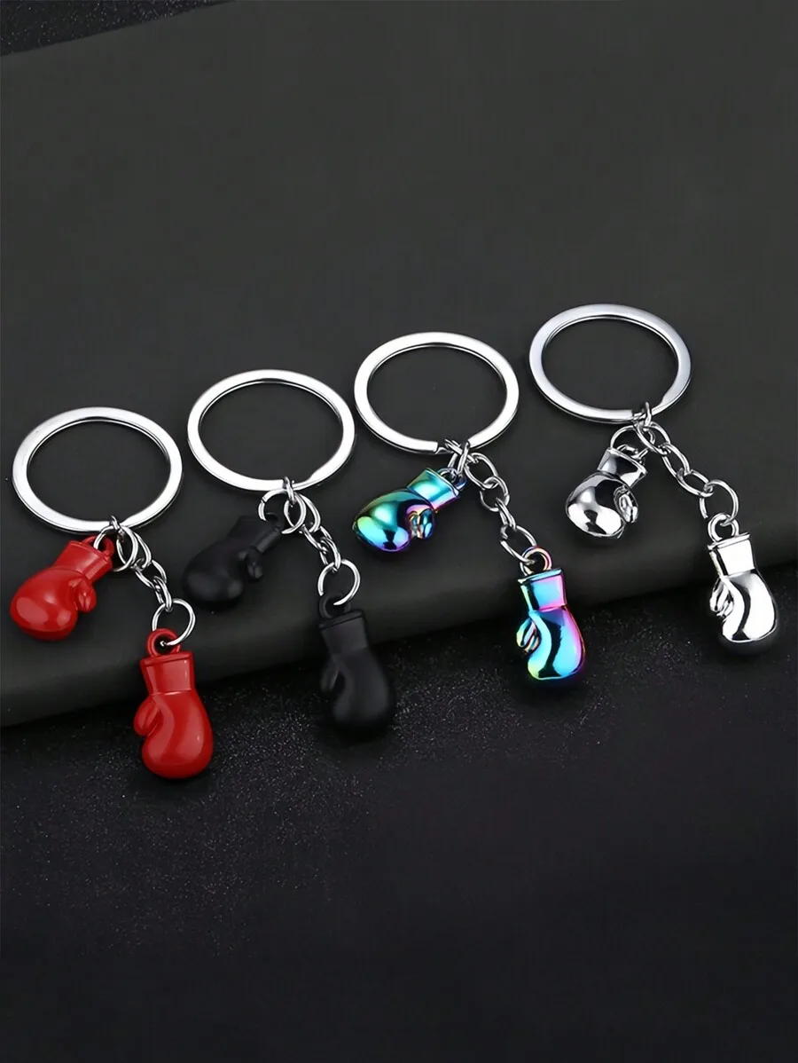 3D Boxing Glove Keychain Metal Pendant Bag Charm Car Accessory Gift For Adults