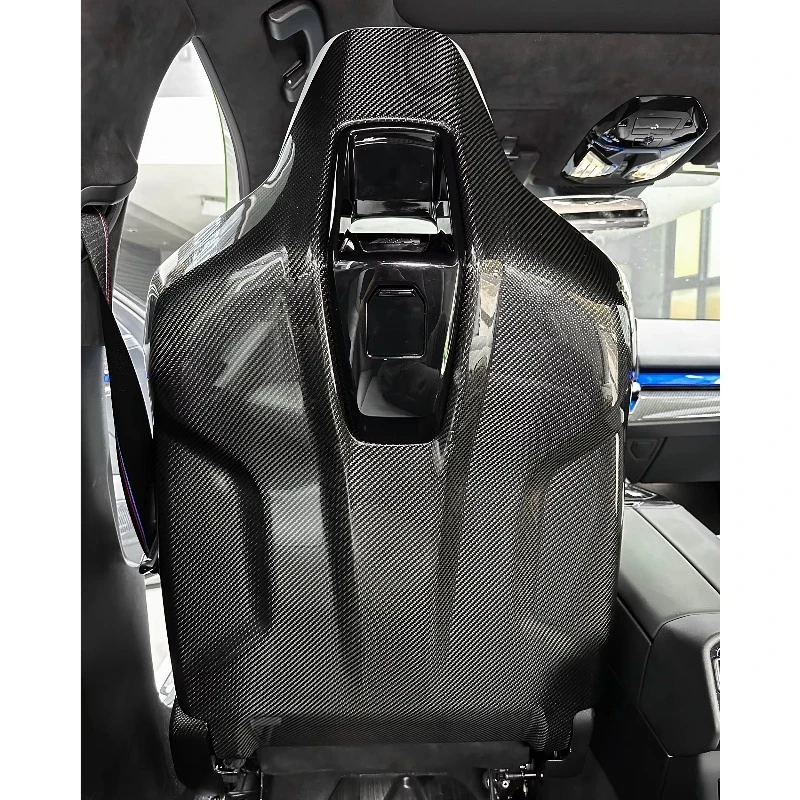 2 PCS  Dry Carbon Fiber Back Seat Cover Interior Trims for G90 G99 M5 2025+ Sedan Replacement  Style Back Seat Cover