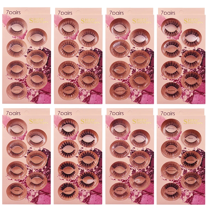 Faux-Cils en Vison Doux et Moelleux, 3/7 Paires, fissuraminants Py Optique, Bande de Maquillage, Volume, Extension de Cils, Longs Cils Naturels