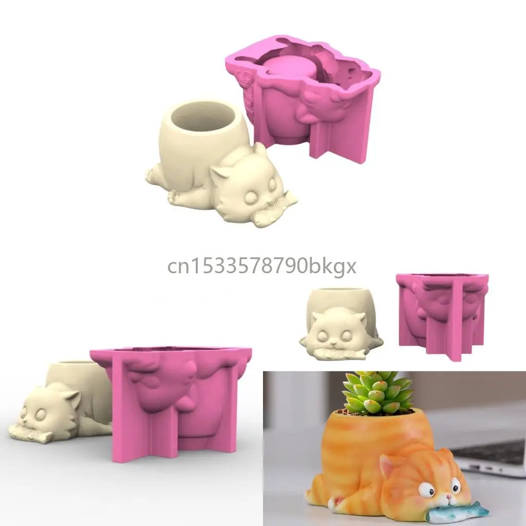 

Easy Release Cats Planter Silicone Mould for Artistics Gardening Enthusiasts J78E