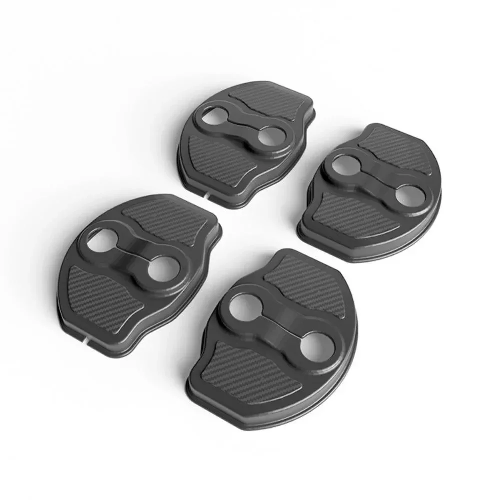 For Tesla MODEL 3 Y 2023 4Pcs Car Door Lock Buckle Protective Cover Door Shock Absorber Cushion Thickened Anti-collision Pad