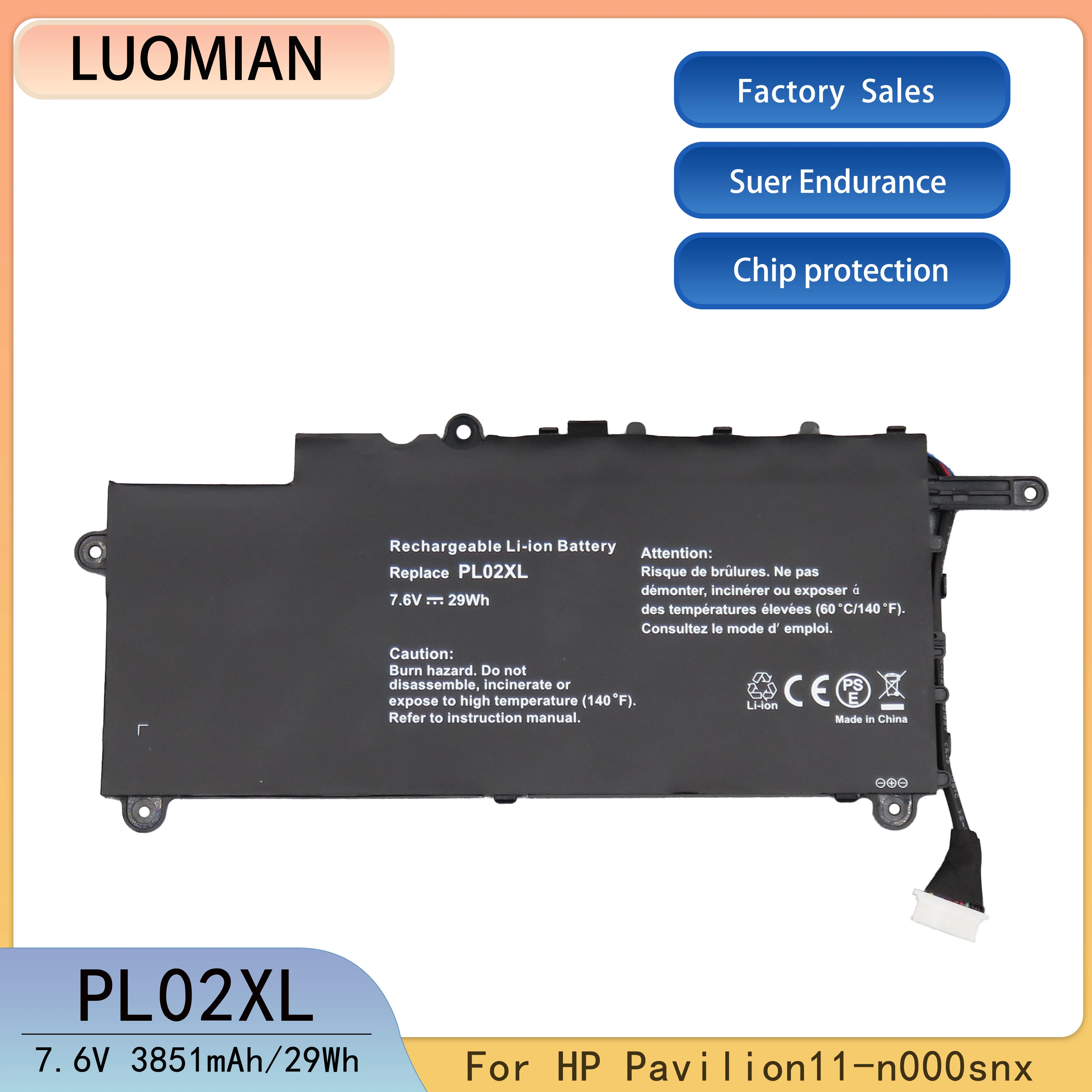 For HP PL02XL Laptop Battery HP Pavilion 11-n000snx X360 N014TU N030TU 751681-421 HSTNN-LB6B HSTNN-DB6B TPN-C115