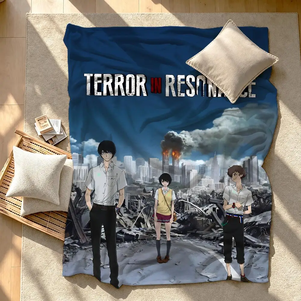 Anime Terror in Resonance Throw Short Plush Throw Blanket Soft Skin-Friendly Multi-Scene Home Office