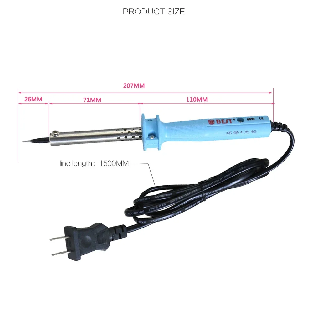 ที่ดีที่สุด802ตะกั่ว-ฟรีเชื่อมไฟฟ้า Soldering เหล็ก30W/40W/60W Nozzle soldering Iron ซ่อมเครื่องมือ