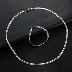 New Arrival Width 5MM 316L Stainless Steel Snake Chain Necklace & Bracelet Fashion Men's Jewelry Set Party Gift