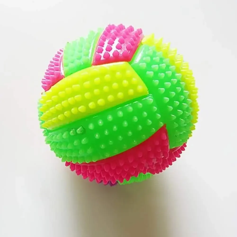 Light Up Dog Ball Glow in The Dark Dog Squeaky Toy Bounce Activated Toy PET Ball for Dogs Cats Puppy Easy To Clean