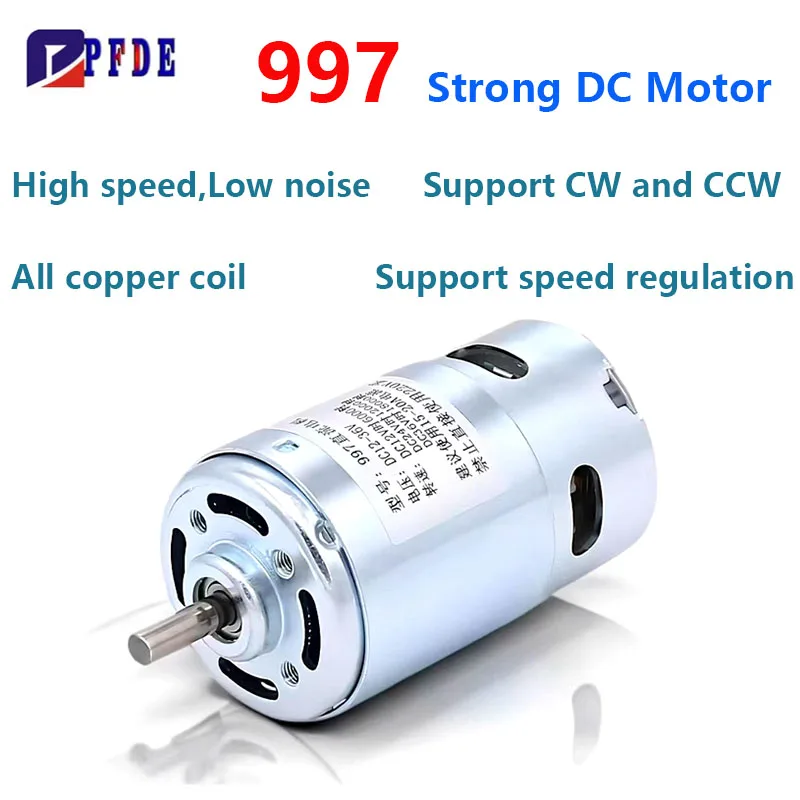 997 DC Motor High Power, High Torque, Adjustable Speed, CW CCW for Lawn Mowers, Lathe Bench Drills, Table Saws, and Net Boat