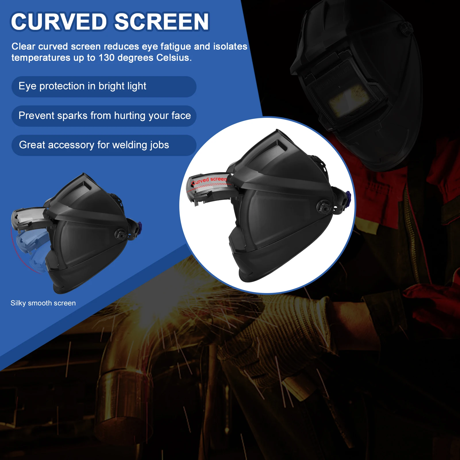 Automatic Dimming Welding Mask HeadMounted Welding Helmets Welding Argon Arc Welding Mask Protective Welding Mask Welding Mask
