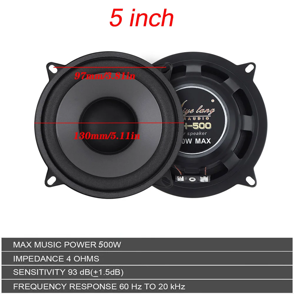 

Car speaker 4/5/6 inch door car audio, music stereo subwoofer, full frequency 600 W bidirectional car speaker