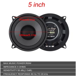 Car speaker 4/5/6 inch door car audio music stereo subwoofer full frequency 400/500/600 W bidirectional car speaker