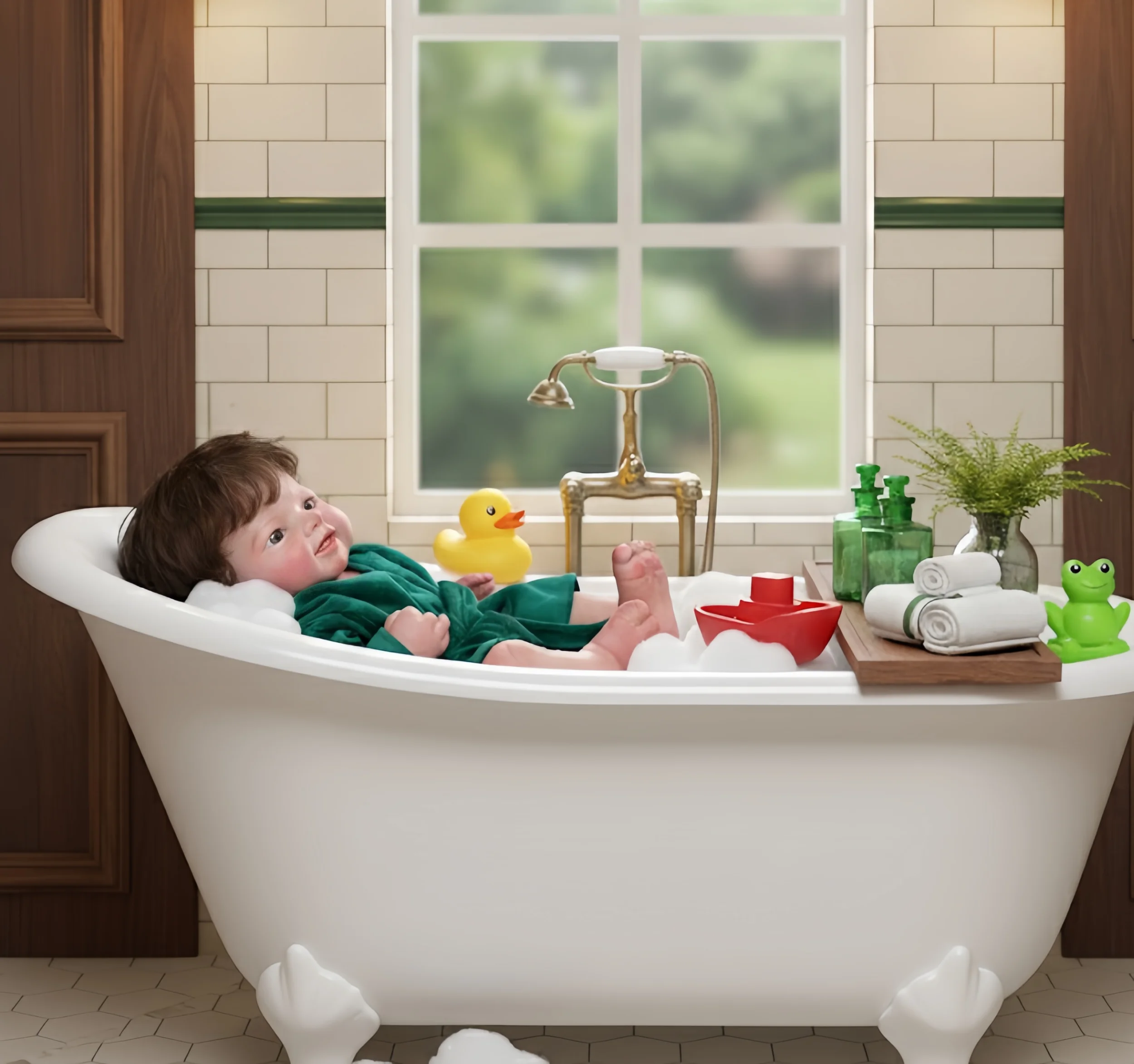 40CMの開口部のあるシリコン製女の子の人形、植毛済み、塗装済み、とてもキュートでリアルなシリコン製リボーンドール、子供へのプレゼントに