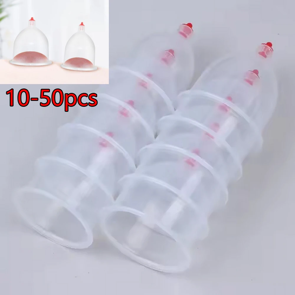 10-50Pcs 2 sizes Portable Cupping Cups for Massage Health Care Use Disposable Plastic Vacuum Suction Beauty Spa Massager Device