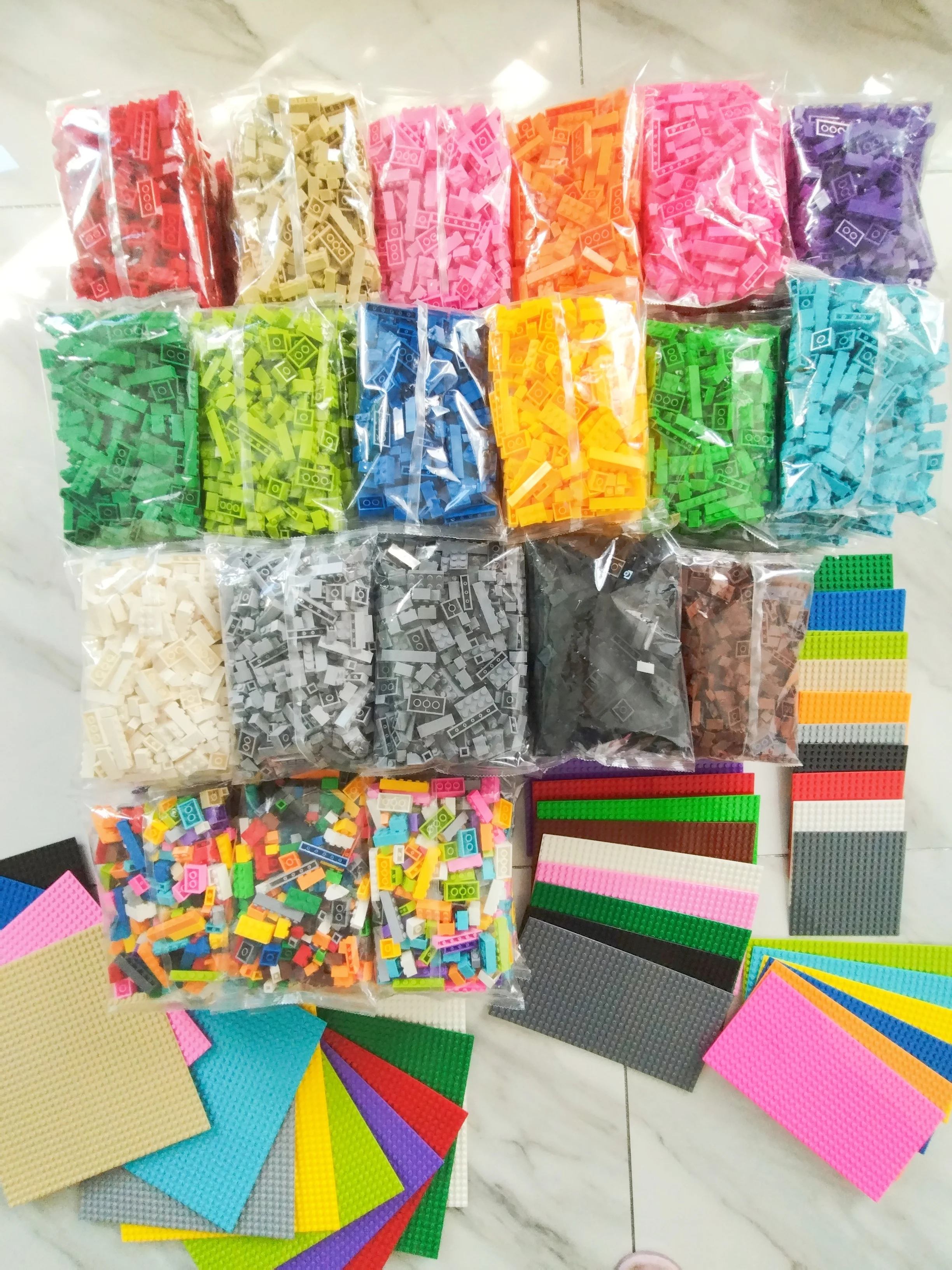 16*32 Points Compatible with LEGO Small Particles Puzzle Building Blocks Base Plate Floor Single-sided Children\'s Toys