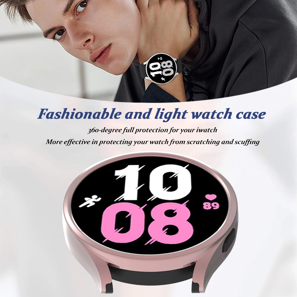 Gehäuse für Samsung Galaxy Watch 4/5/6 40mm 44mm Gehäuse Galaxy Watch 5pro 45mm Schutzhülle für Galaxy Watch 6 Classic 43mm 47mm PC Hard Watch Cover