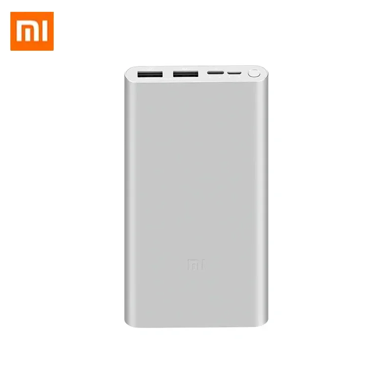 

Оригинальный внешний аккумулятор Xiaomi 10000 мАч 3 PLM13ZM с двумя USB-портами Тип C Mi 18 Вт, внешний аккумулятор с быстрой зарядкой, портативное зарядное устройство для телефона Samsung