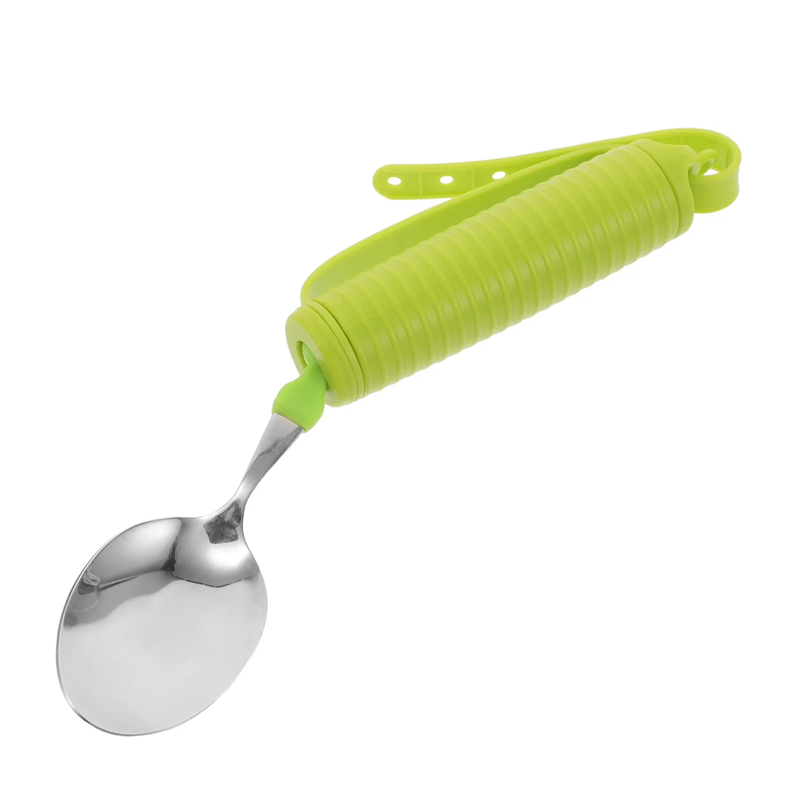 

Адаптивный столовый прибор для пожилых и людей с ограниченными возможностями: ложка с силиконовой ручкой и столовыми приборами из нержавеющей стали для тех, у кого есть проблемы с устойчивостью рук, артрит или трепетание рук.