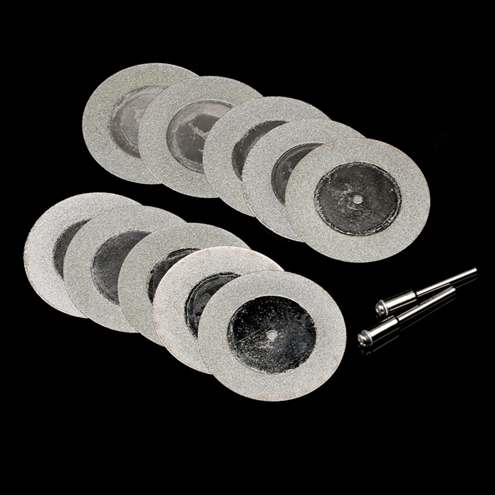 

10Pcs 50mm 2" Diamond Coated Tipped Rotary Cut Off Cutting Saw Blade Wheels Discs with 2pcs 3mm Shank Mandrel Abrasive Tools