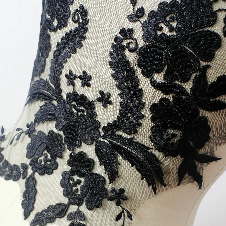 Französische Spitzenblume aus reinem Baumwollfaden, bestickter Spitzenaufsatz, Hochzeitskleid-Dekoration, Aufkleber, manuelle DIY-Accessoires – Detail 4