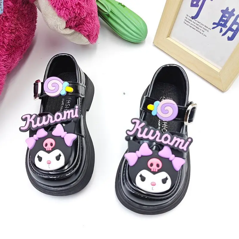 2024 Spring Girls' Small Leather Fashion Children's Princess Dance Cartoon Girls Kuromi New Single Shoe Women children shoes