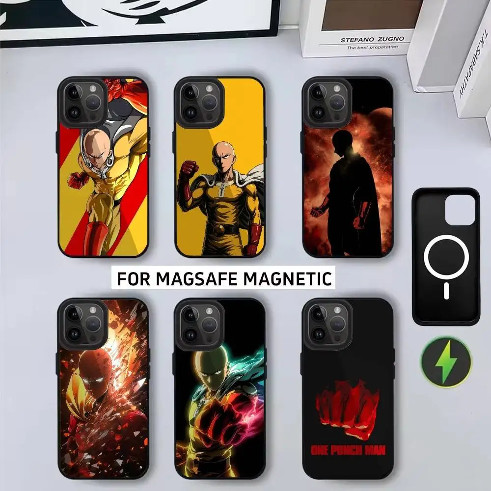 

HOT Anime 12O-One P-Punchs Man Phone Case For iPhone17,16,15,14,13,12,11 Plus,Pro Max Magnetic For Magsafe Wireless Charging