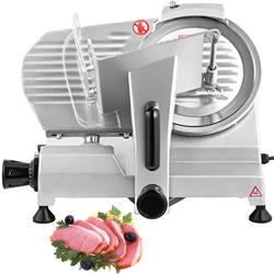 SucceBuy Meat Slicer 200W/240W/320W/340W Electric Deli Food Slicer Adjustable Thickness for Commercial Home Use Cut Meat Cheese