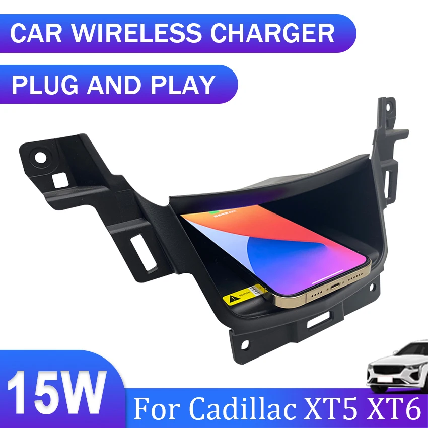 

15W Special Car QI wireless charging phone charger fast charger charging pad plate For Cadillac ATS XTS 2017 2018 2019 2020 2021