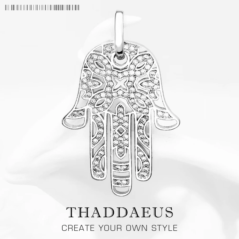 

Подвеска «Рука Фатимы» для мужчин и женщин, ювелирное изделие из серебра 925 пробы в Европейском стиле, аксессуар для защиты