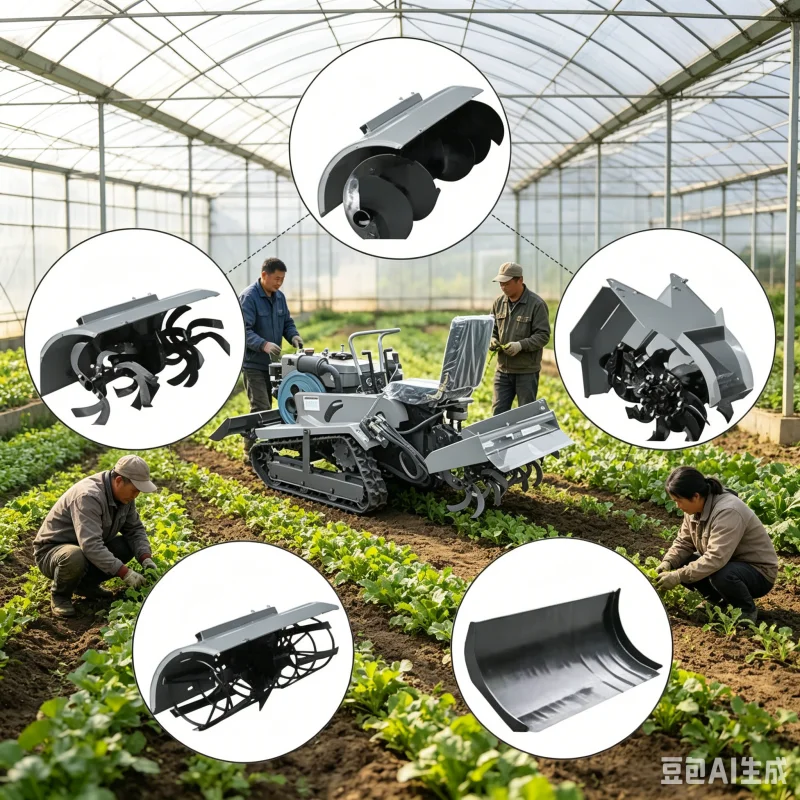 

Hot Selling 35 25 Horsepower Agricultural Greenhouse Orchard Multifunctional Diesel Rotary Tiller Crawler Micro Tille